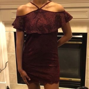 Maroon Short Dress